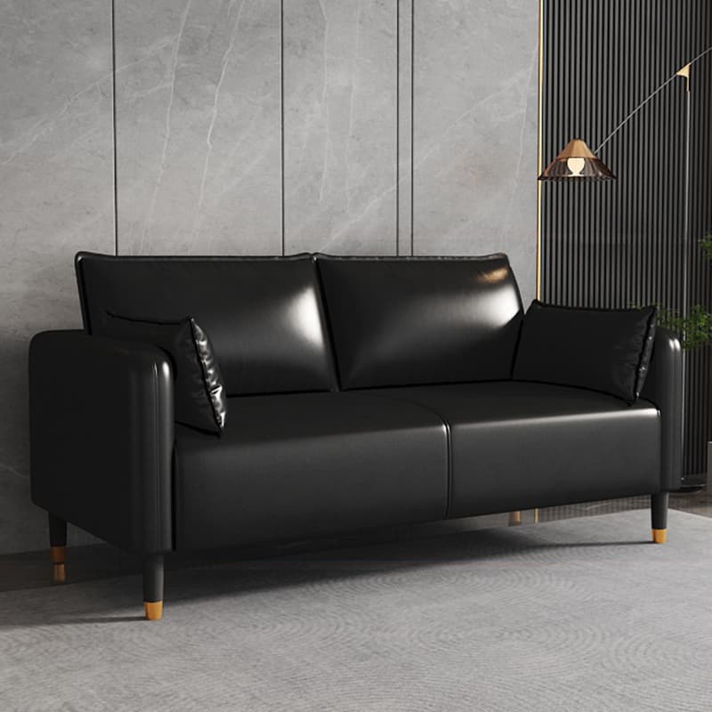 Art Deco Solid Color Water Resistant Loveseat with Wide Pillow Back and Square Arm - image 4