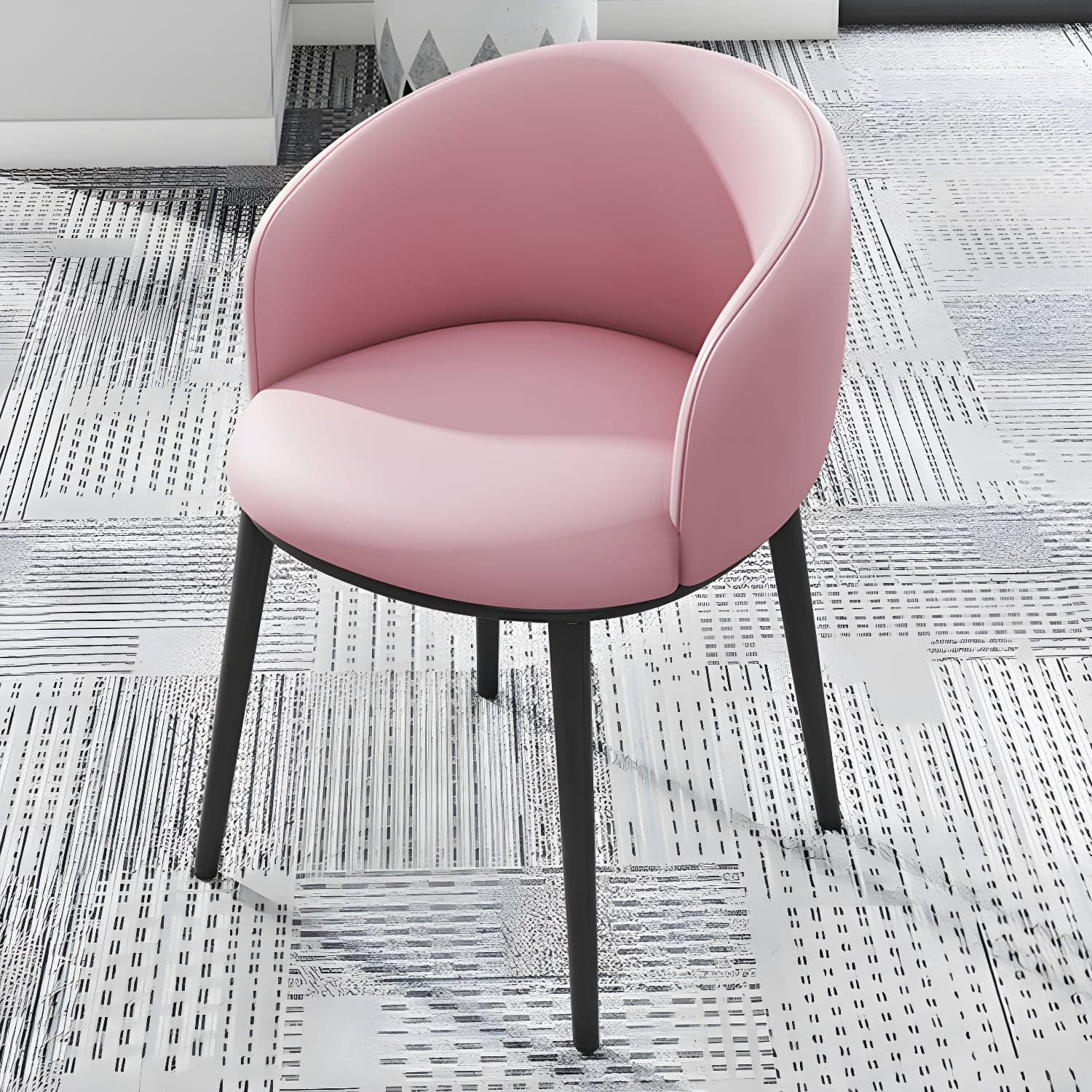 Modern Upholstered Home Arm Chair Solid Back Matte Finish Dining Chair - image 15