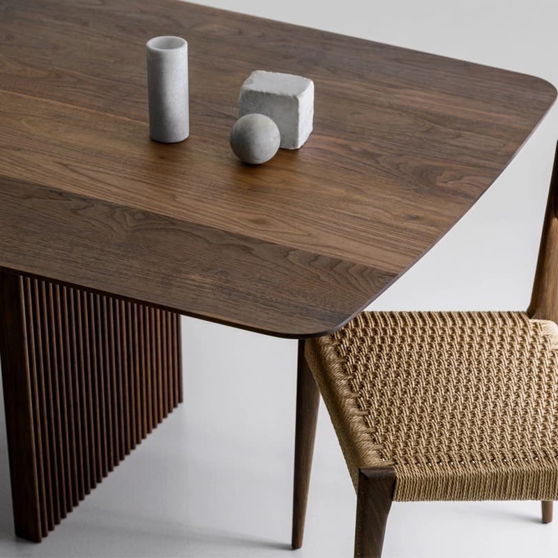 Modern Farmhouse Rectangle Wood Double Pedestal Kitchen & Dining Table - image 5