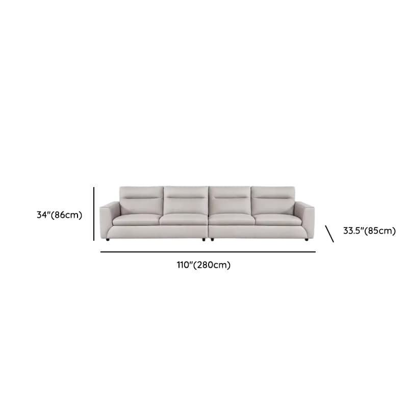 Durable Straight Scratch-proofed Sofa Couch with Pillow Back, Faux Leather, 2-piece Set, Horizontal Orientation, Square Arm - image 10
