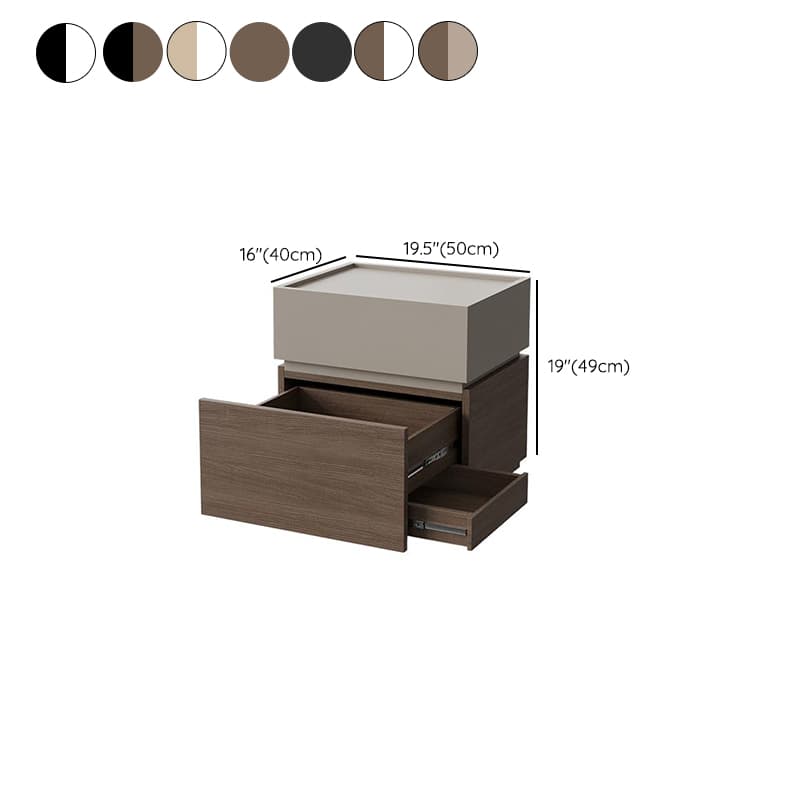 Organic Modern Nightstand With Drawer Organization and 3 Drawers in Real Wood - image 15