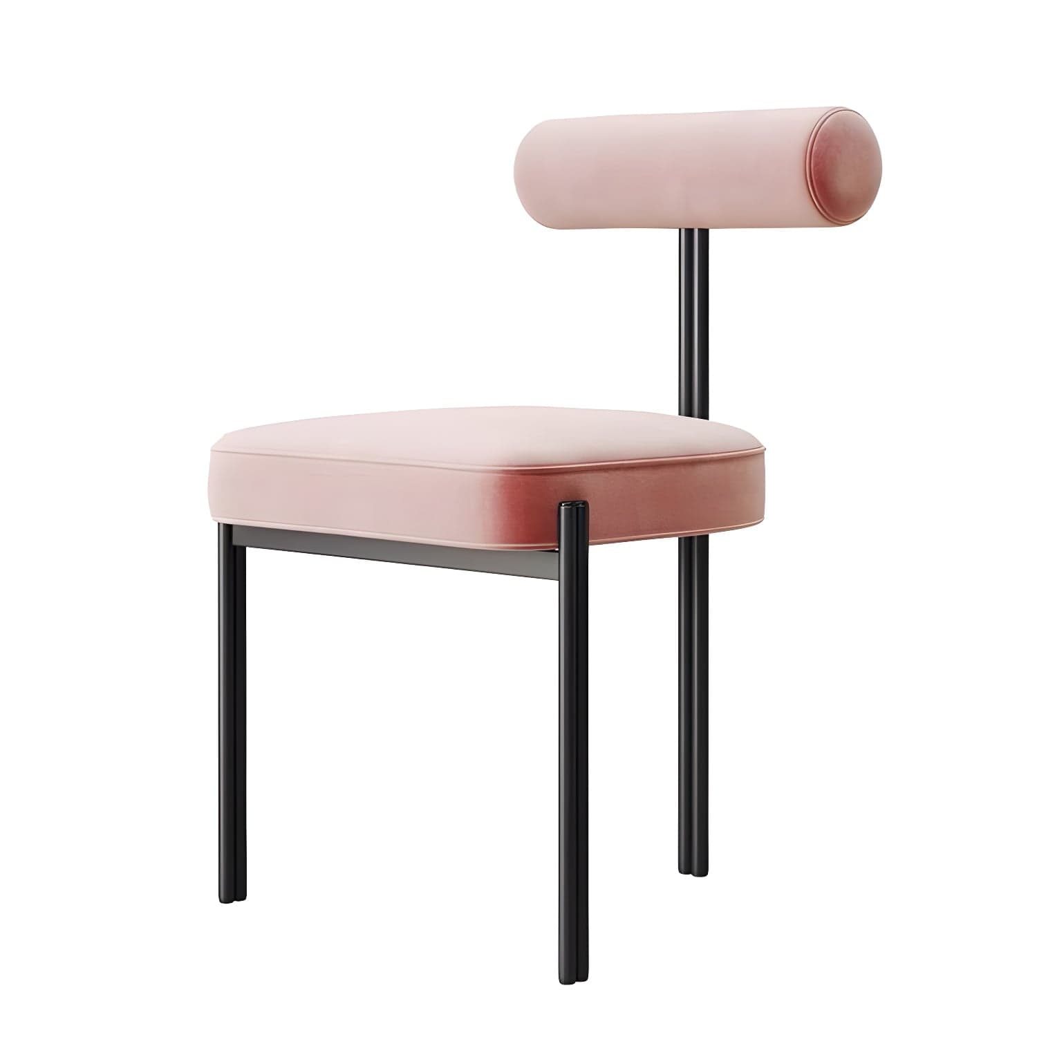 Glam Style Upholstered Dining Chair Open Back Dining Side Chair for Indoor - image 14