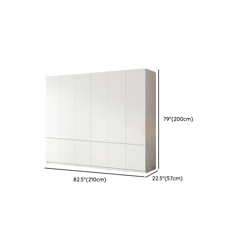White Contemporary Alloy Cabinet Armoire with 3/6/9 Drawers, Flexible Shelf, and Hanging Rod - image 40