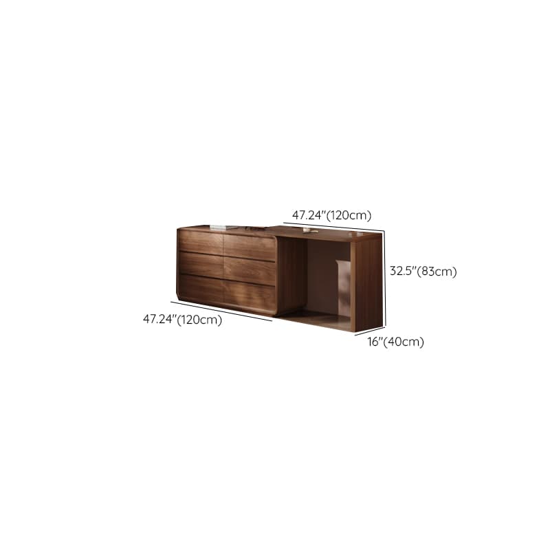 Modish Large/Standard Vanity Set with Natural Wood Table Top, Cream Chair, 3 Drawers/6 Drawers, Light Up Mirror - image 8