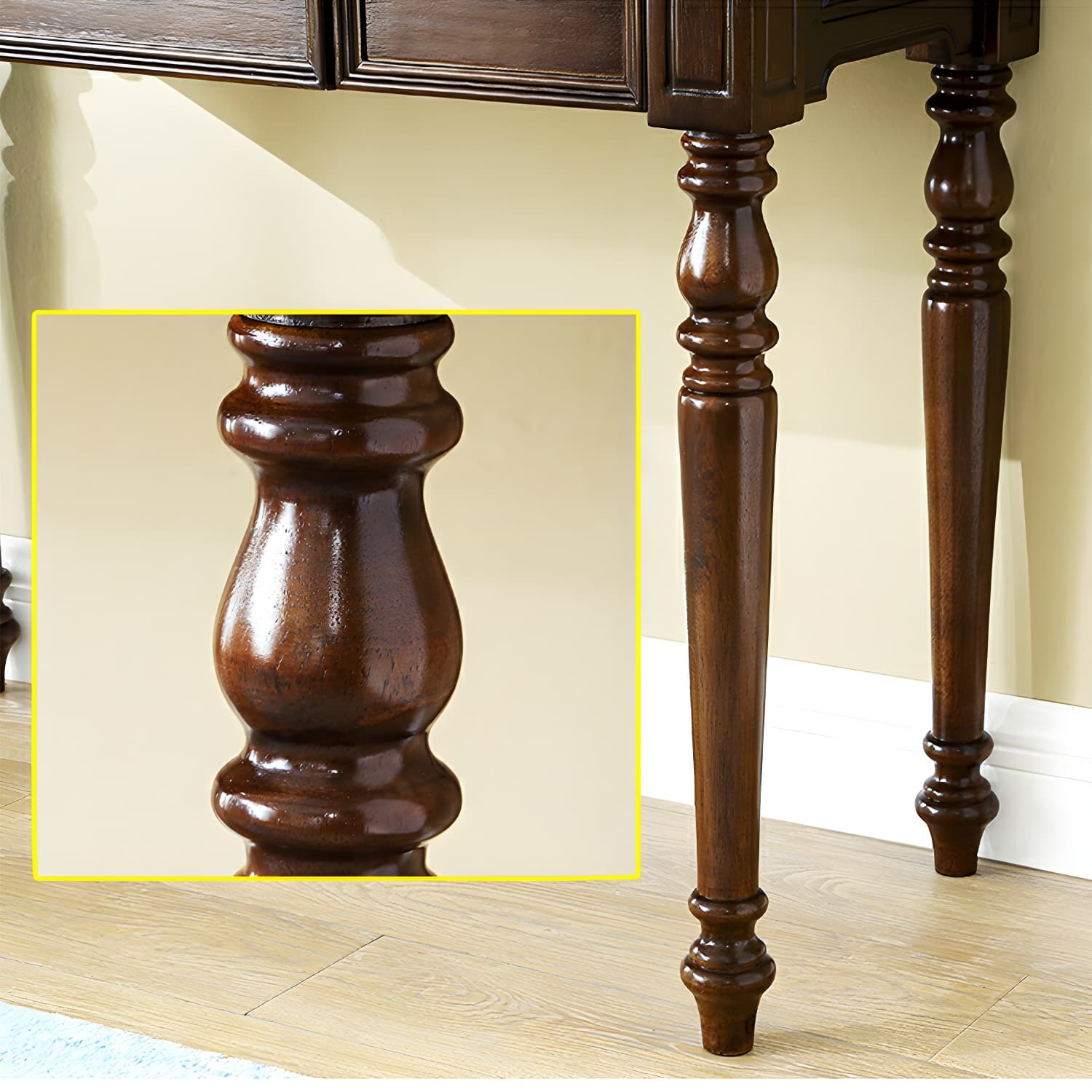 Old School Auburn Sleeping Quarters Rubberwood Push-Pull Tabletop Storage - image 9