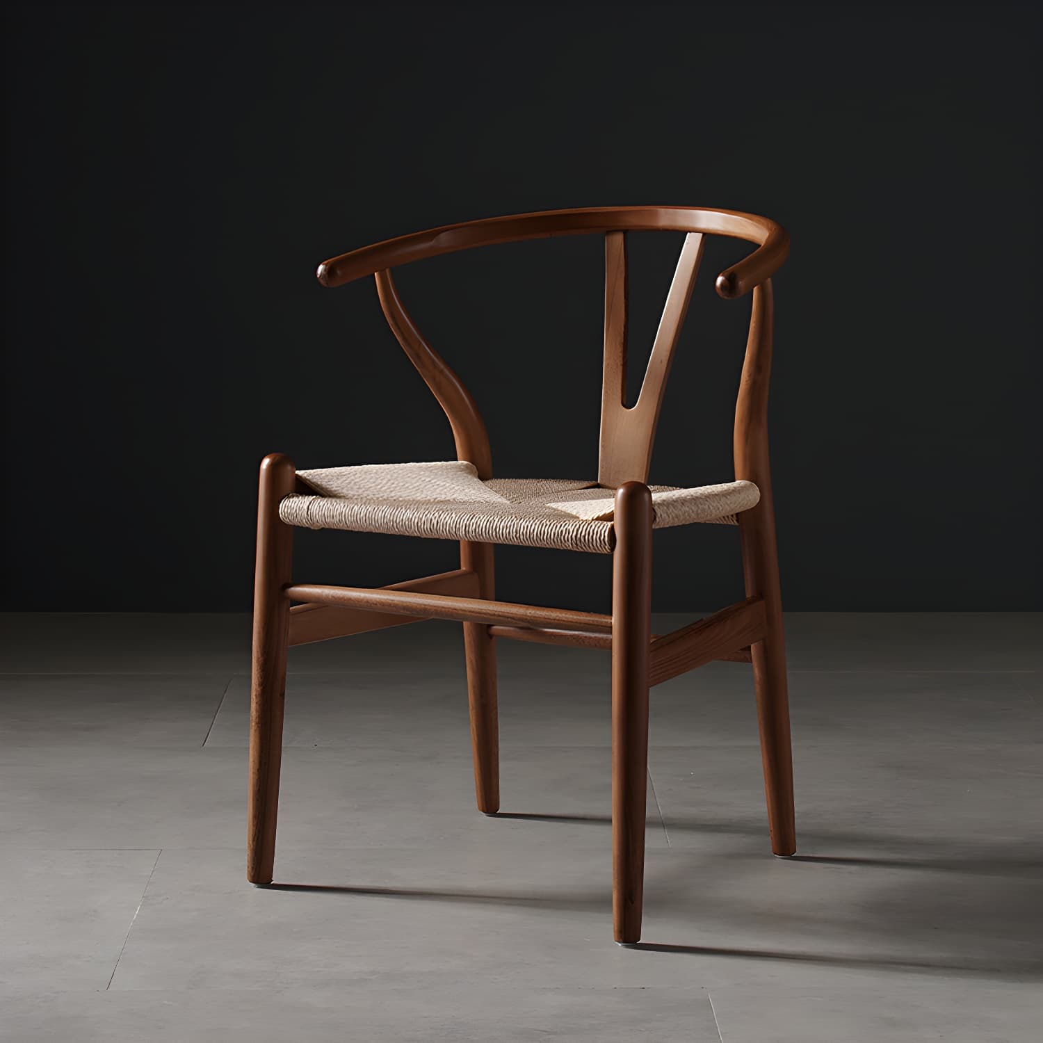 Scandinavian Style Wood Dining Chair Dining Room Wishbone Chair with Arm - image 8