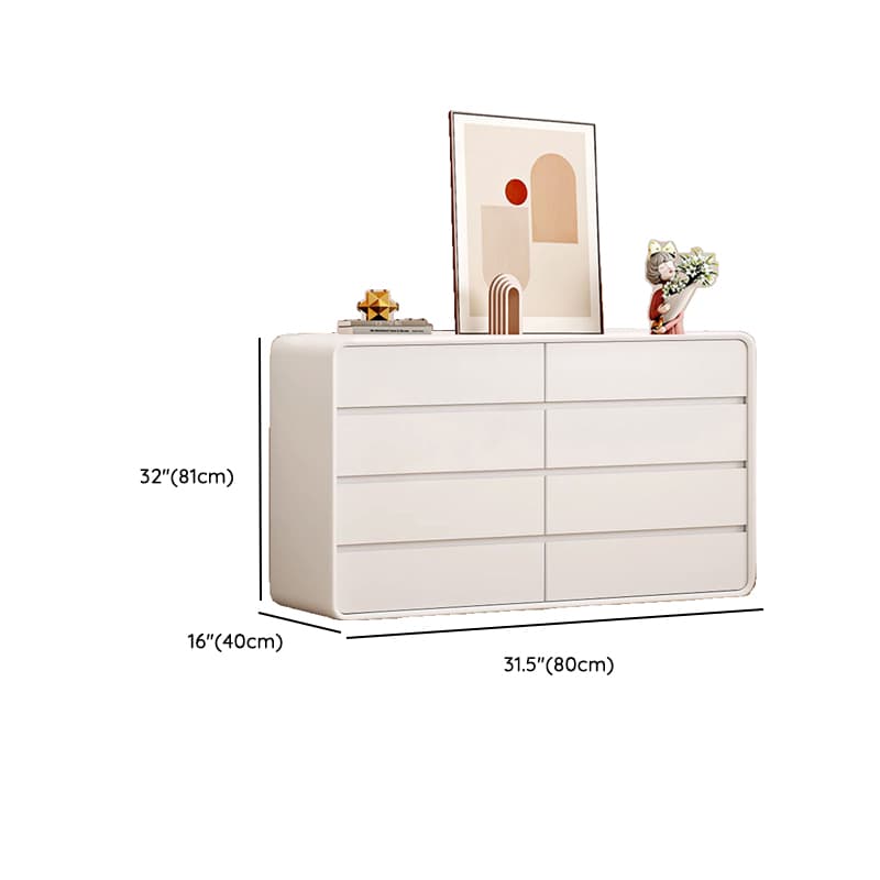 Ivory Contemporary Faux Leather Dresser with 3/4/5 Tiers - image 24