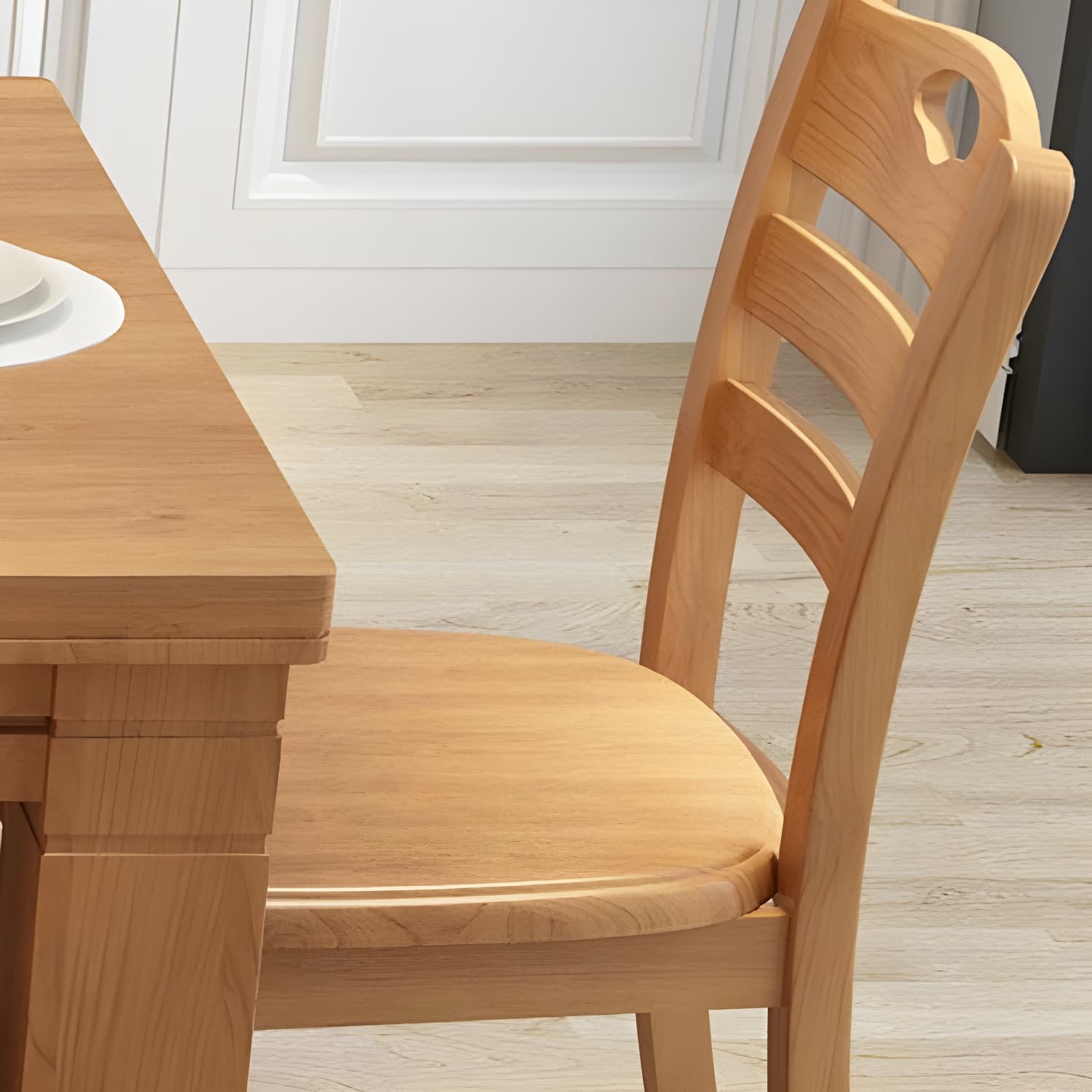 7-Piece Modern Wood Dining Set with Solid Wood Features and Seating for 6 - image 11