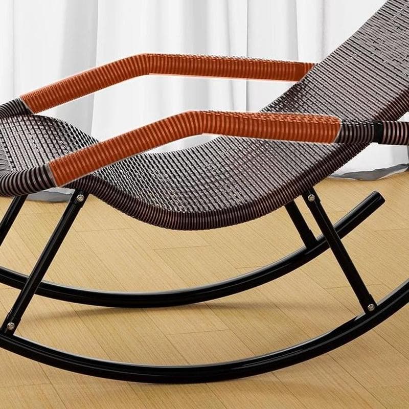 Traditional Black Metal Frame Rocking Chair with Spindle Back and High Weight Capacity - image 18