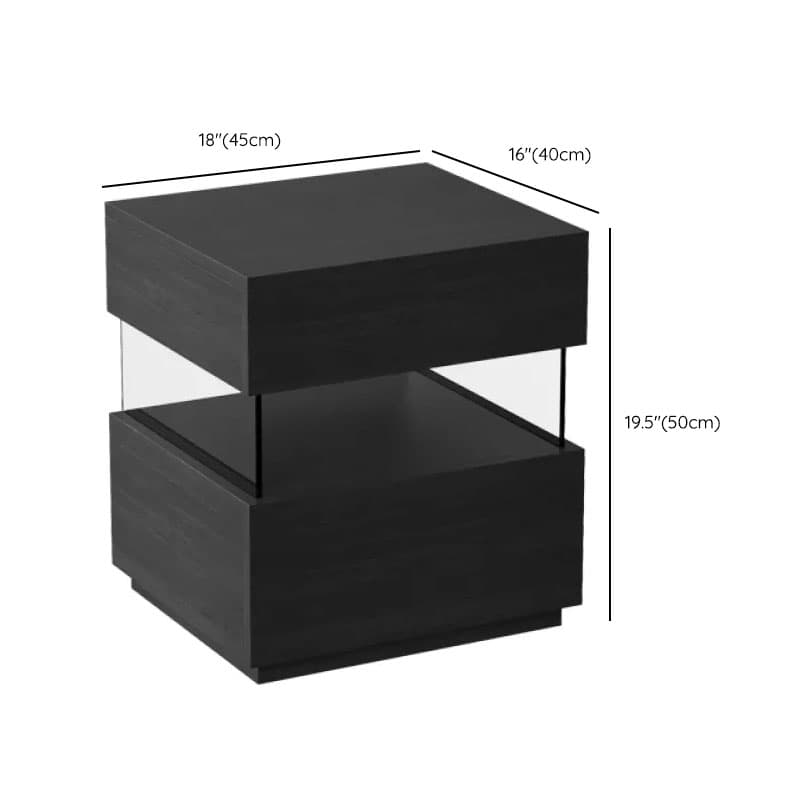 Modish Nightstand With Drawer Organization Featuring 2 Drawers, 1 Shelf, and Lumber Countertop - image 16