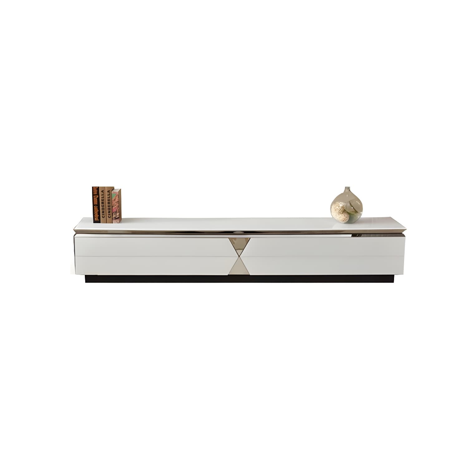 15.75-inch H Glass TV Stand Glam TV Stand for TVs with 4 Drawers Included - image 4