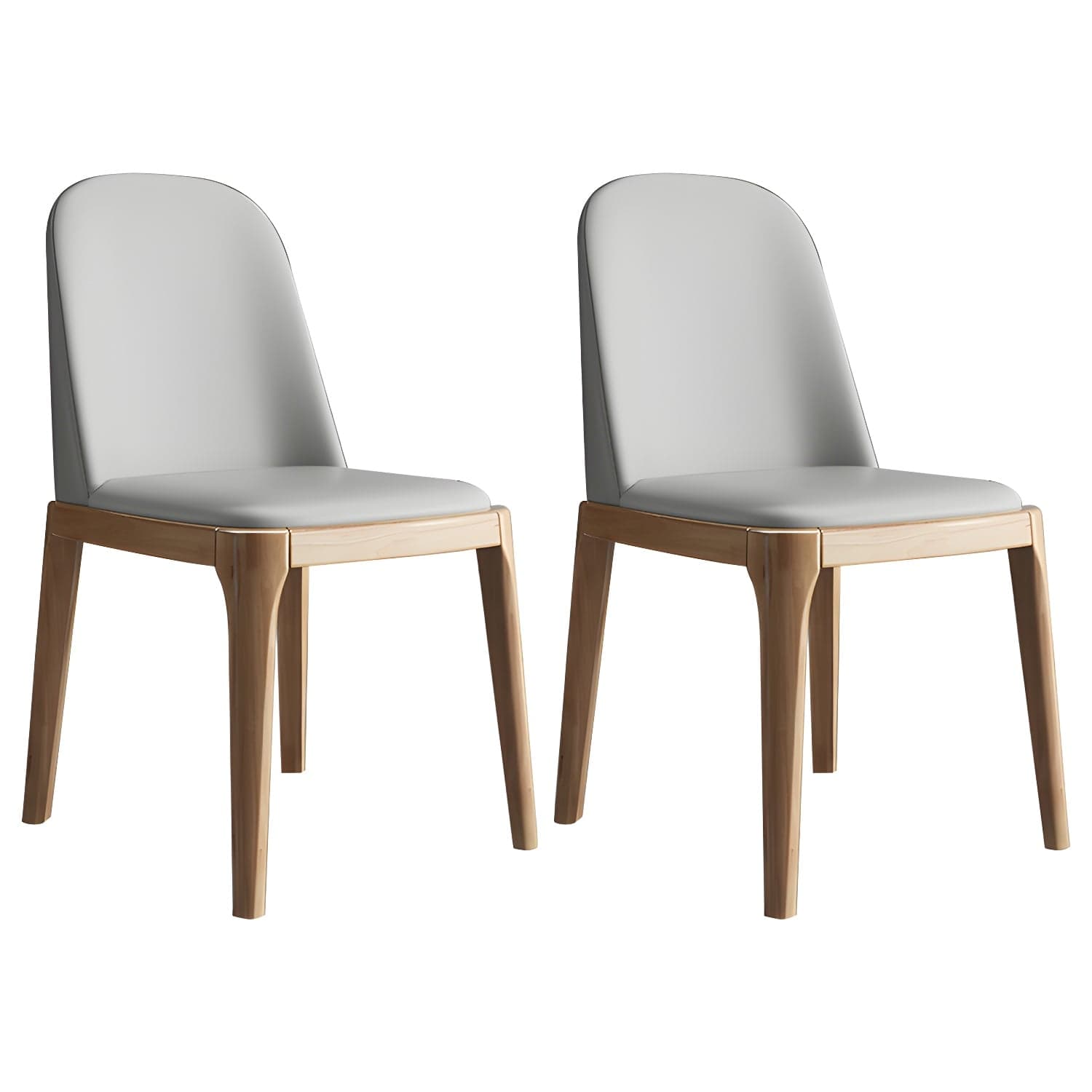Scandinavian Home Side Chair Parsons Back Wood Armless Dining Room Chair - image 14