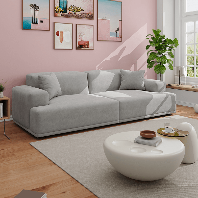 Modish Solid Color Standard Sofa in Black/Light Brown/Coffee for 5 Person/4-seater/3-seater - image 5