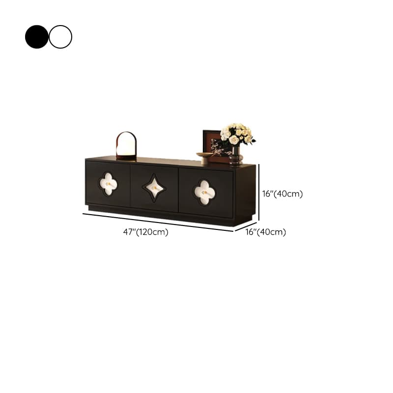 Midnight Black/White Modern Timber TV Stand with 5-Drawer/4-Drawer/8-Drawer - image 8