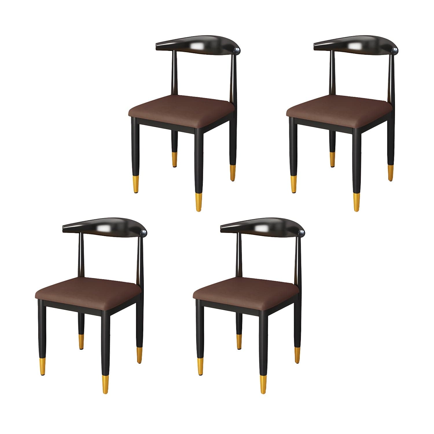 Indoor Open Back Dining Chair Industrial Upholstered Armless Chair - image 4
