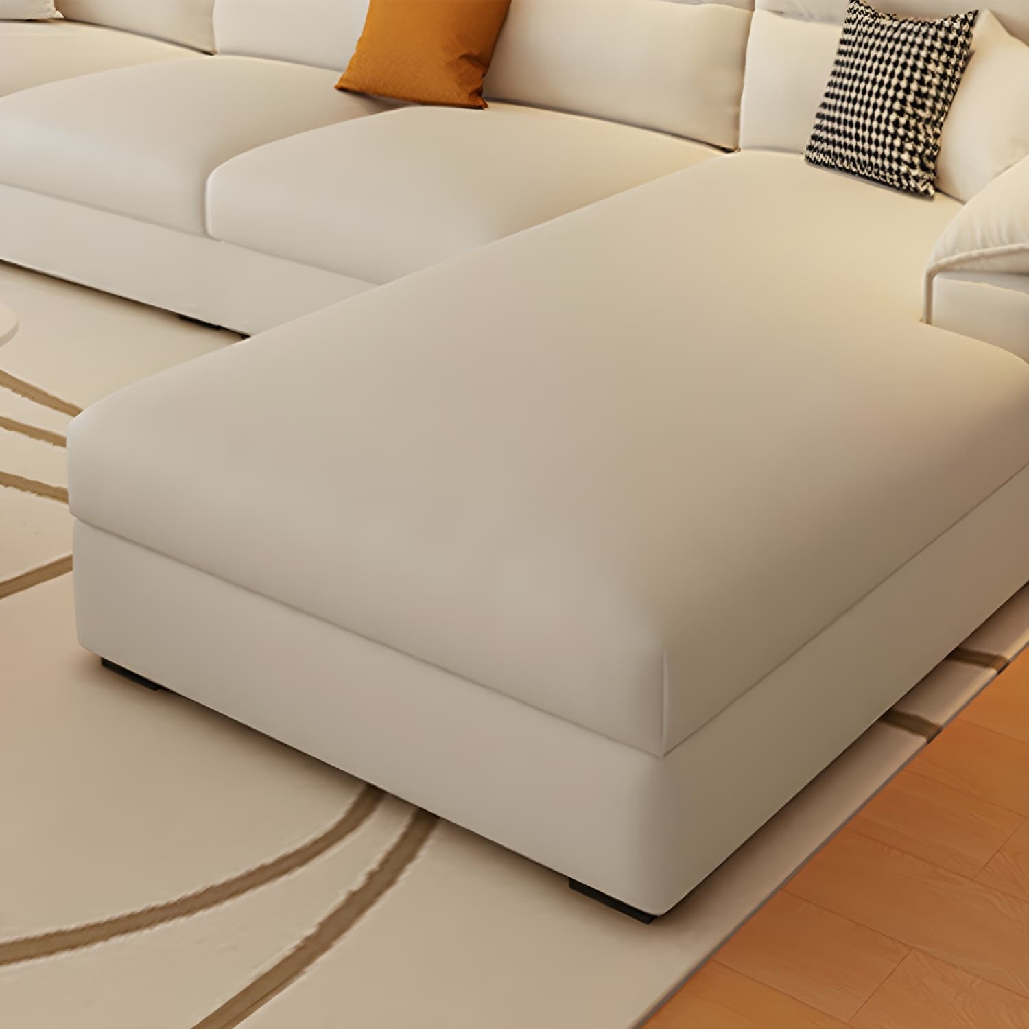 Modern L-Shaped Sofa Chaise Set with Pillow Top Arms and Cushion Back, 3-Piece Design - image 10