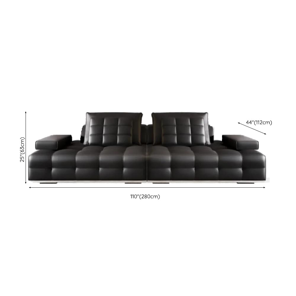 Versatile Black Sofa, Straight/L-Shape, 7-Seater, Horizontal/Right Hand Facing Orientation - image 10