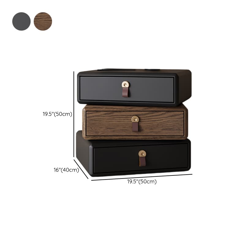 Organic Modern Nightstand With Drawer Organization Featuring 3 Drawers and Pleather Countertop - image 26
