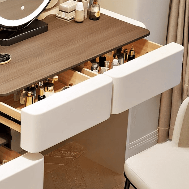 Large/Standard Stone Vanity Set with White Seating, 8/5 Drawers, Mirror Lights, and Scalable Lighting - image 8