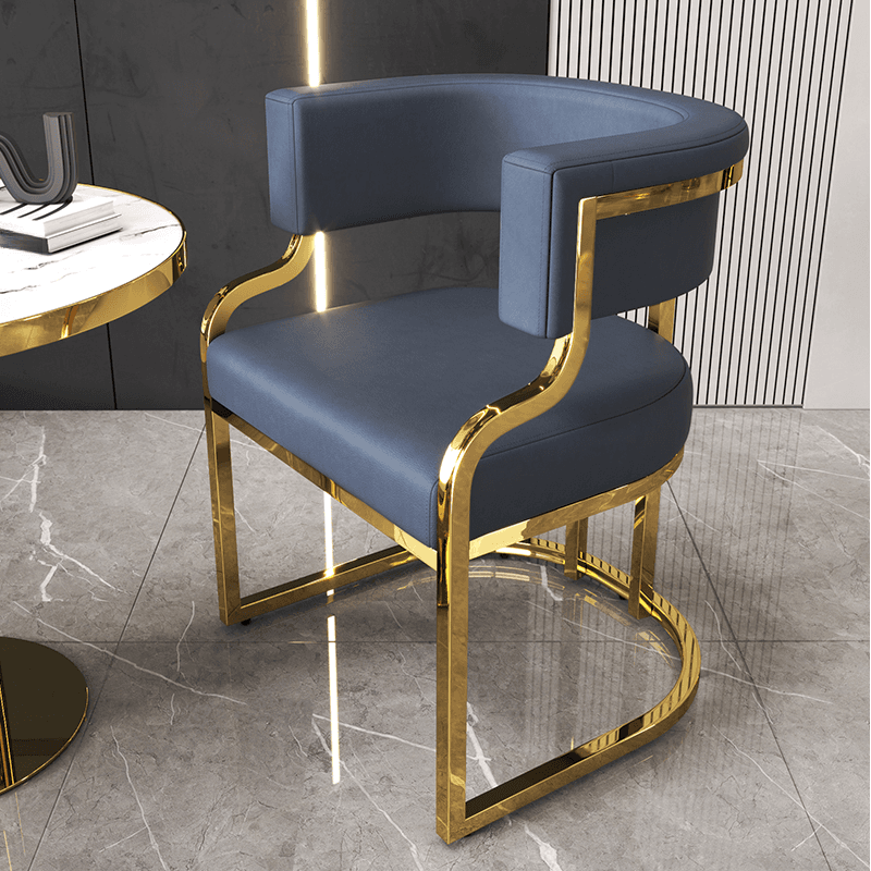 Secure Framed Gilded Arm Chair with Foot Pads - image 4