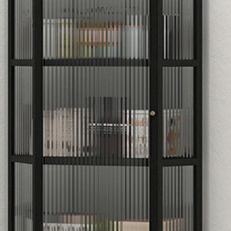 40cm Corner Modern Accent Cabinet with Glass Doors and Iron Base - image 8