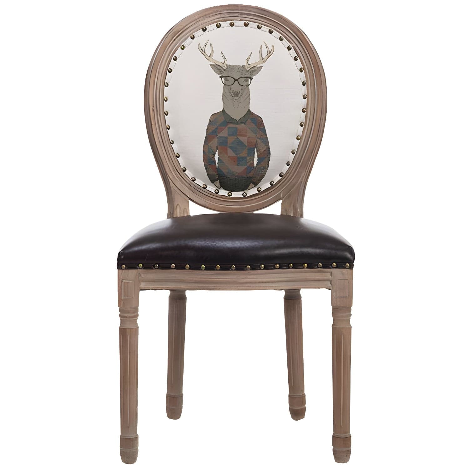 Solid Wood Country Style Dining Room Chair Matte Finish King Louis Back Side Chair - image 6