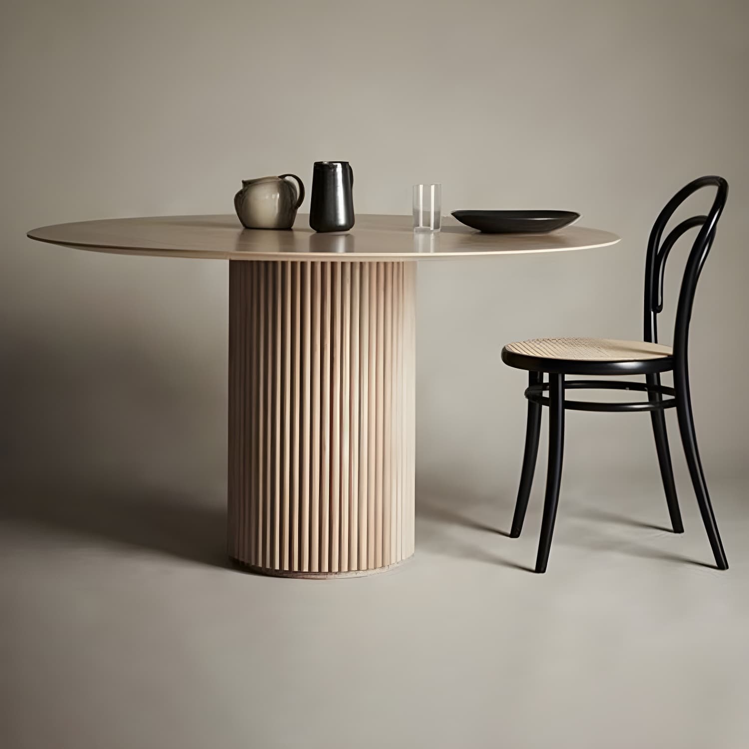 Round Shape Home Dining Table Modern Wooden Dining Room Table - image 8
