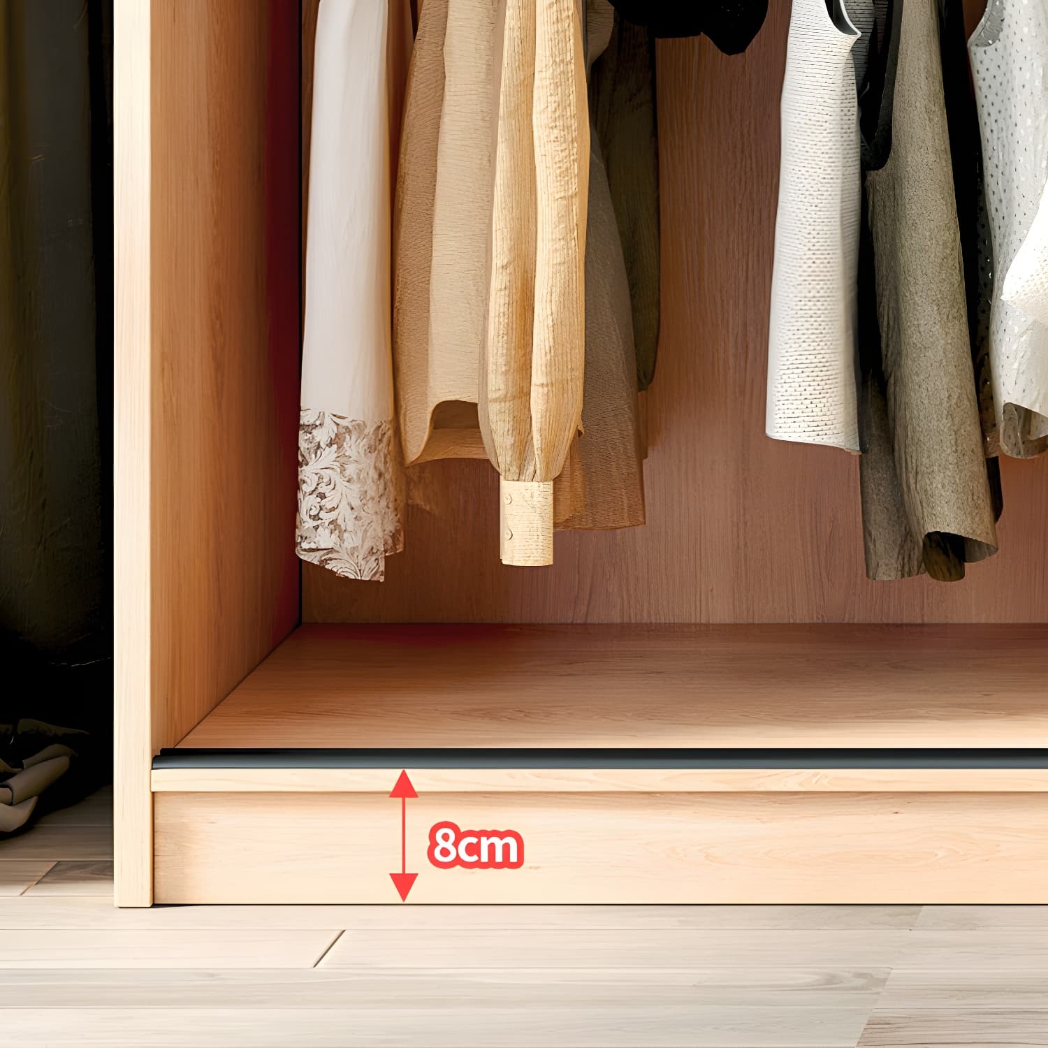 Engineered Wood Wardrobe Armoire with Drawer Modern Wardrobe Closet - image 6