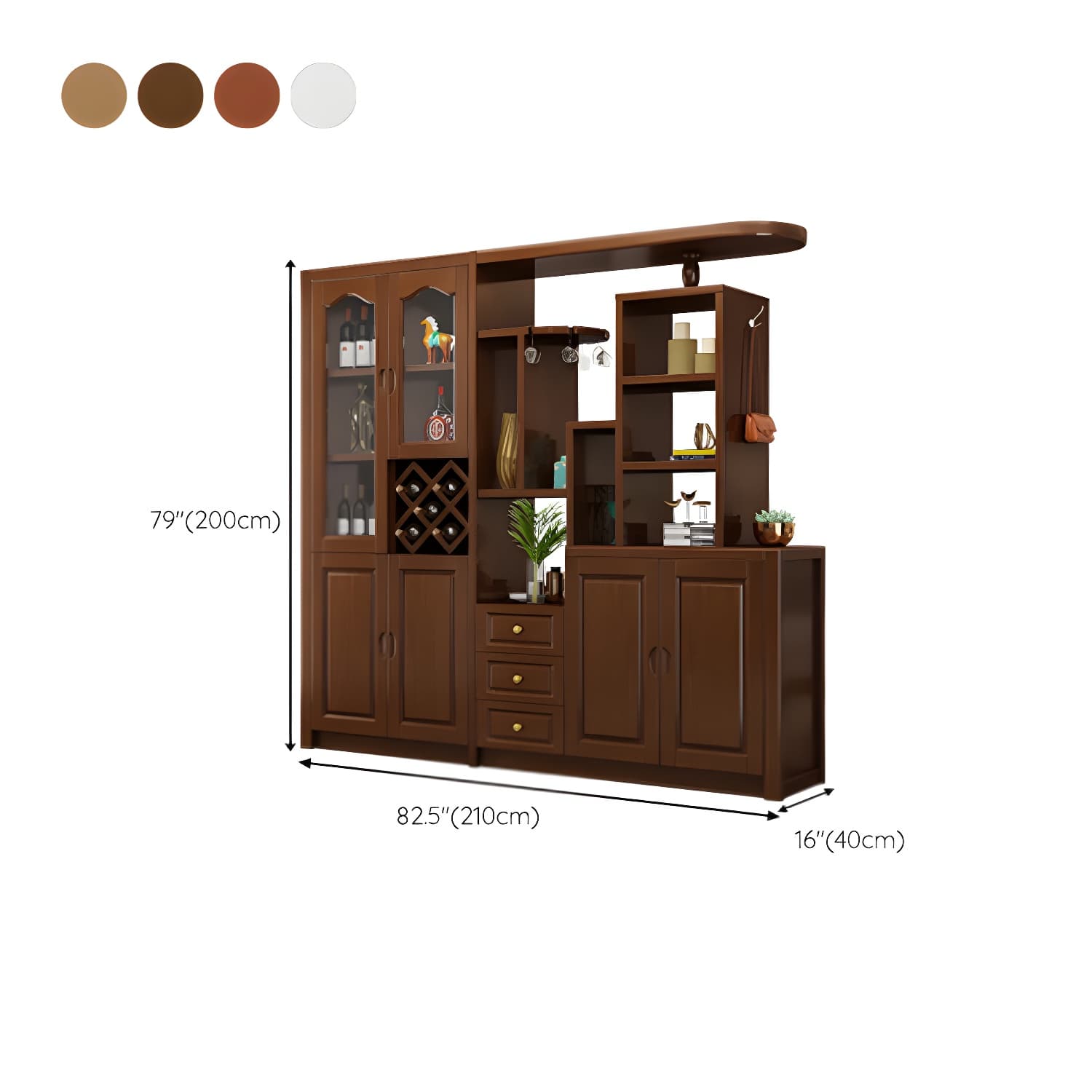 15.7" D Solid Wood 3-Drawer Accent Cabinet with Shelves for Entryway - image 23