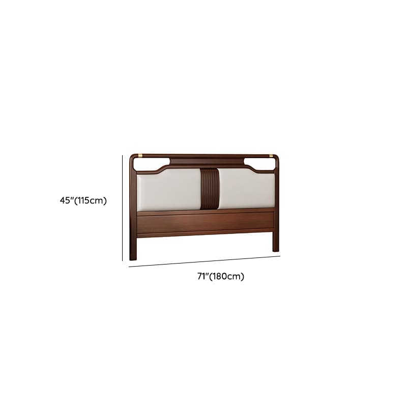 Modish No Distressing Timber Panel Headboard with Rectangle/Stepped Shape for Queen/King/Full Bed, Featuring Sponge Upholstery and Standard Height - image 17
