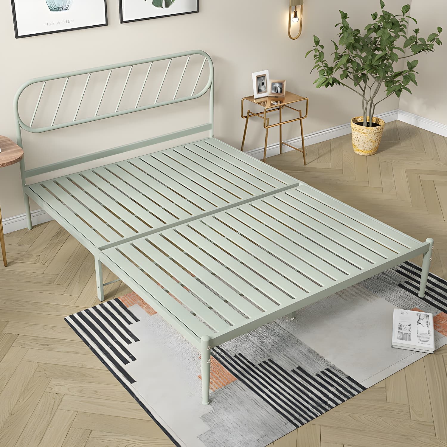 Modern Simple Style Open-Frame Panel with Metal Frame and Leg - image 3