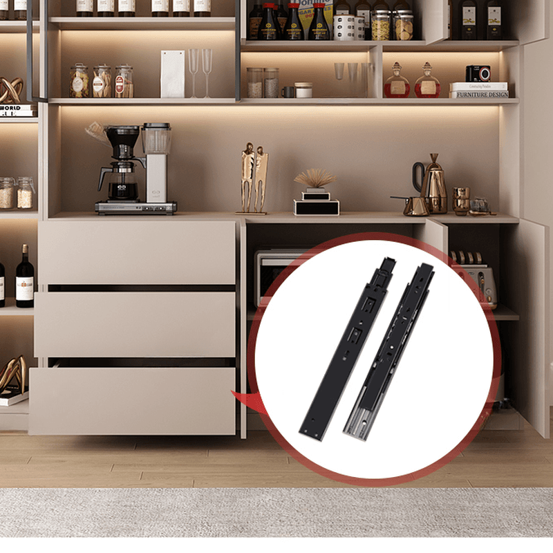 Wide/Standard/Narrow Modern Timber 3 Drawers 2 Shelves/3 Shelves/1 Shelf Glass Doors Pantry Hutch Sideboard - image 11