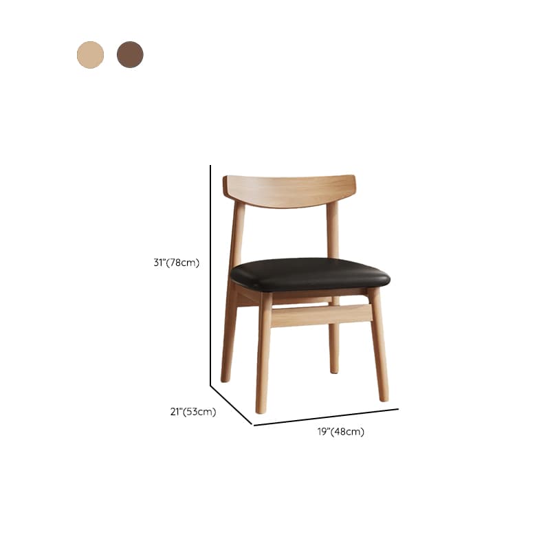 Ink/Dove Grey/Sepia Modern Simple Style Side Chair with Ventilated Back, Padded Upholstery, and Natural Wood Legs - image 20