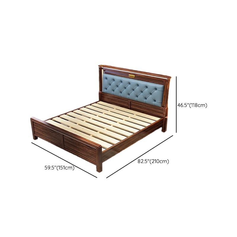 Lumber Solid Color Framed Storage Bed Frame/Pallet Bed Frame with Decorative-stitched Headboard for Living Room - image 9