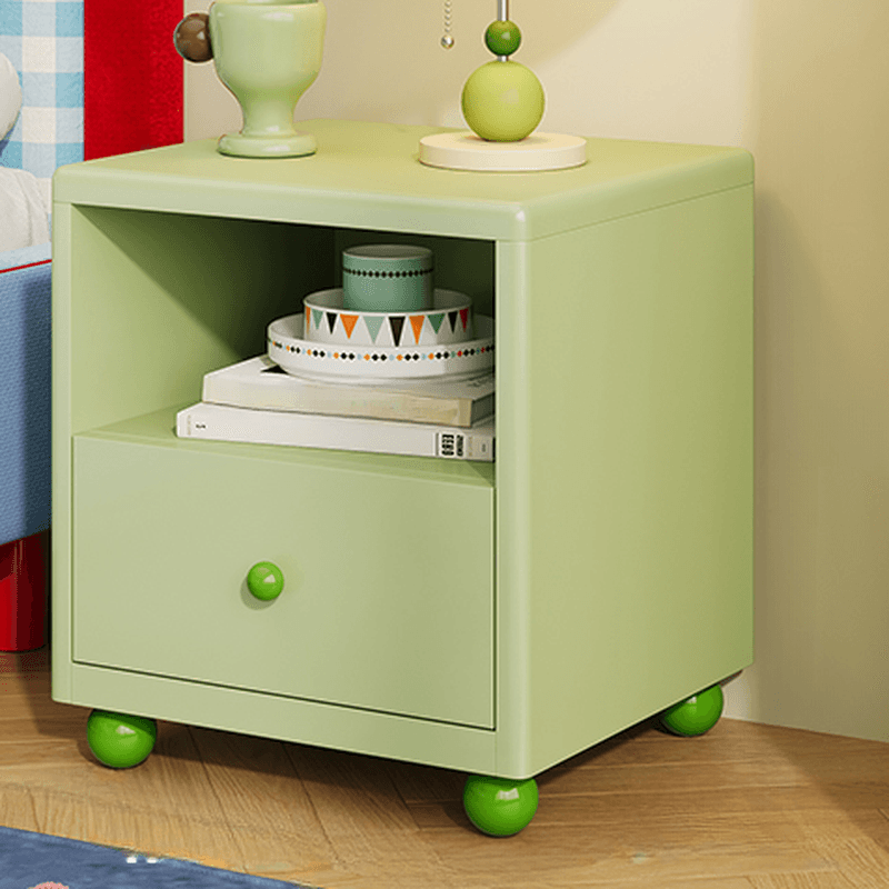 Organic Modern 2 Tiers Nightstand With Drawer Organization/Open Nightstand with Alloy Countertop