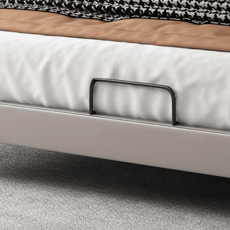 Grey Solid Color Platform Bed with Timber Frame for Living Room - image 6