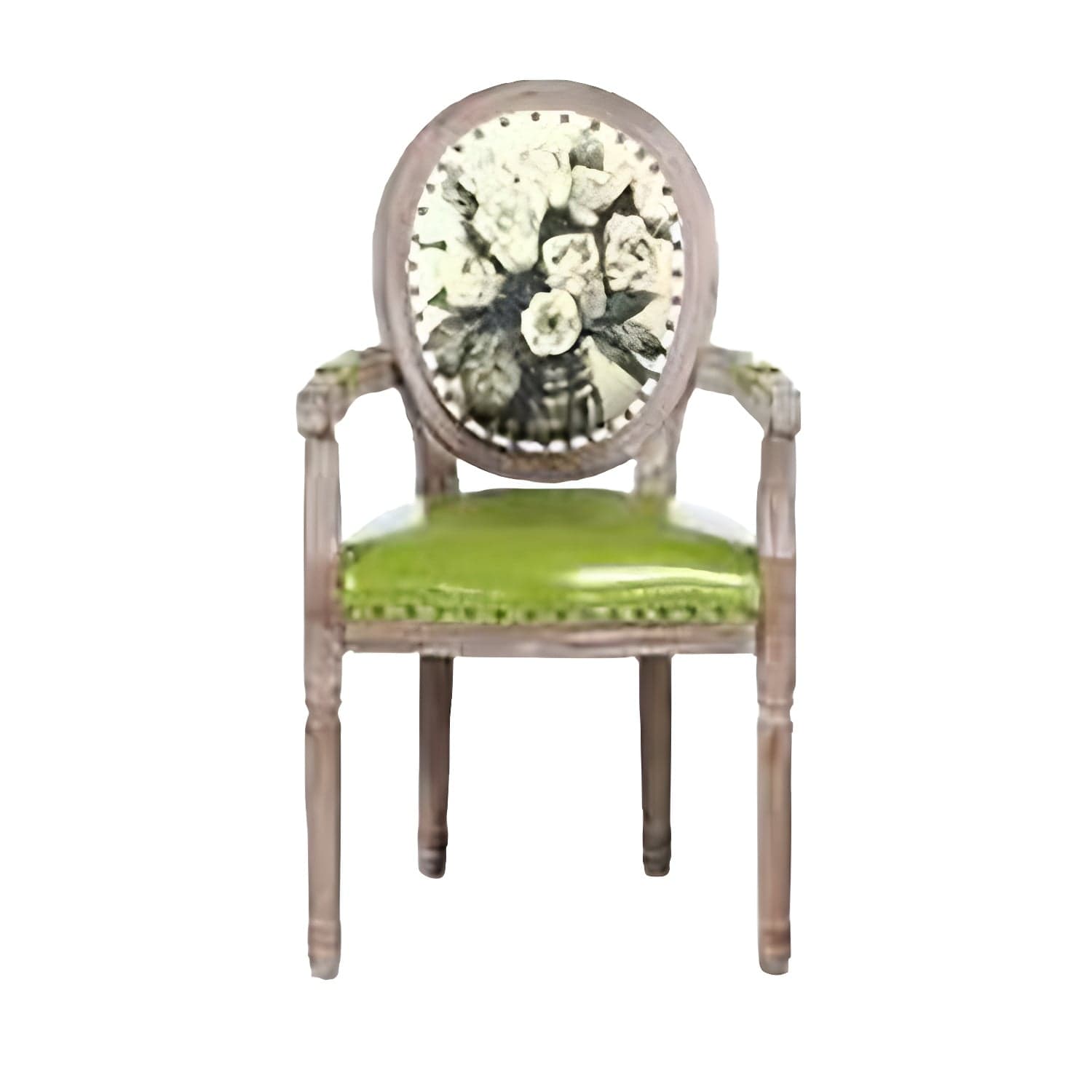 French Country Upholstered Armless Chair Home Solid Wood Dining Chair - image 16