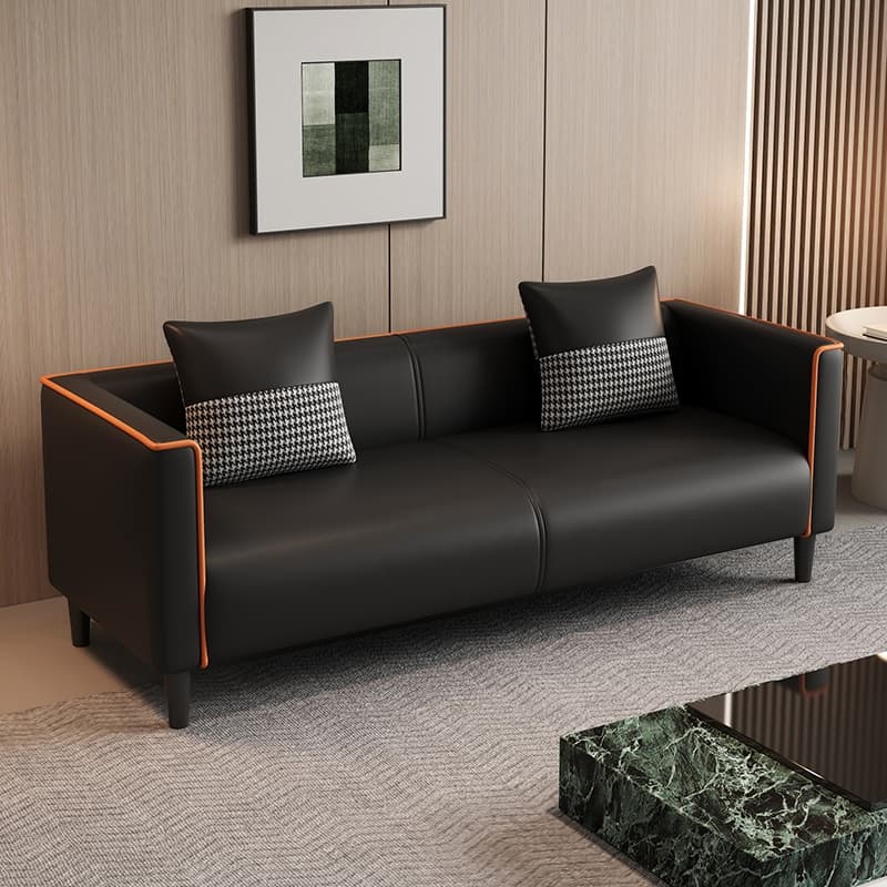 Trendy Water Resistant Standard Sofa/Loveseat with Pillow Back in Dark Gray/Dark Blue/Sage, Arm Included, 2 People/Seats 3/4-seater, 2 Pillows