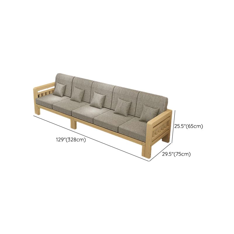 Cosy Cotton and Linen 2-Piece Sectional Sofa with Stylish Wooden Frame - image 13