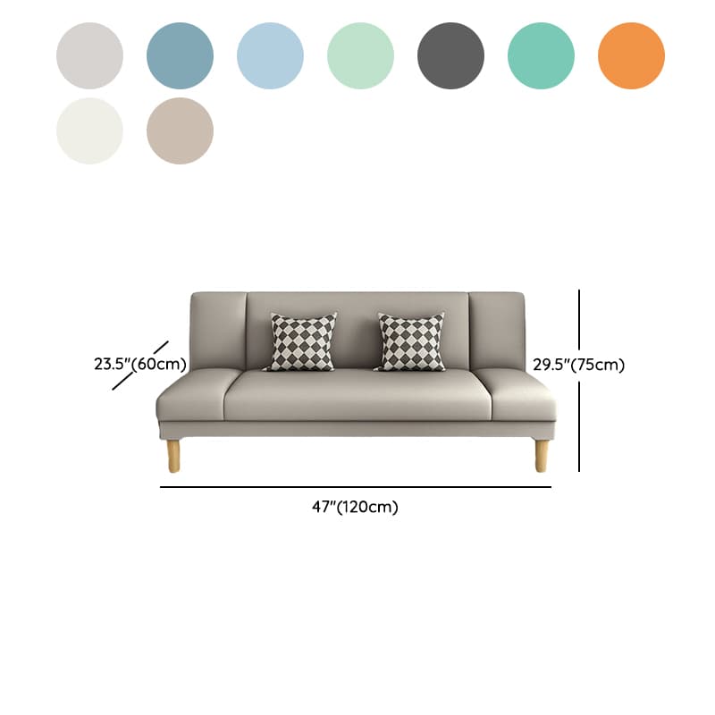 Scandinavian Armless Sleeper Sofa, Light Wood, Foam Filling, Includes Pillows - image 25