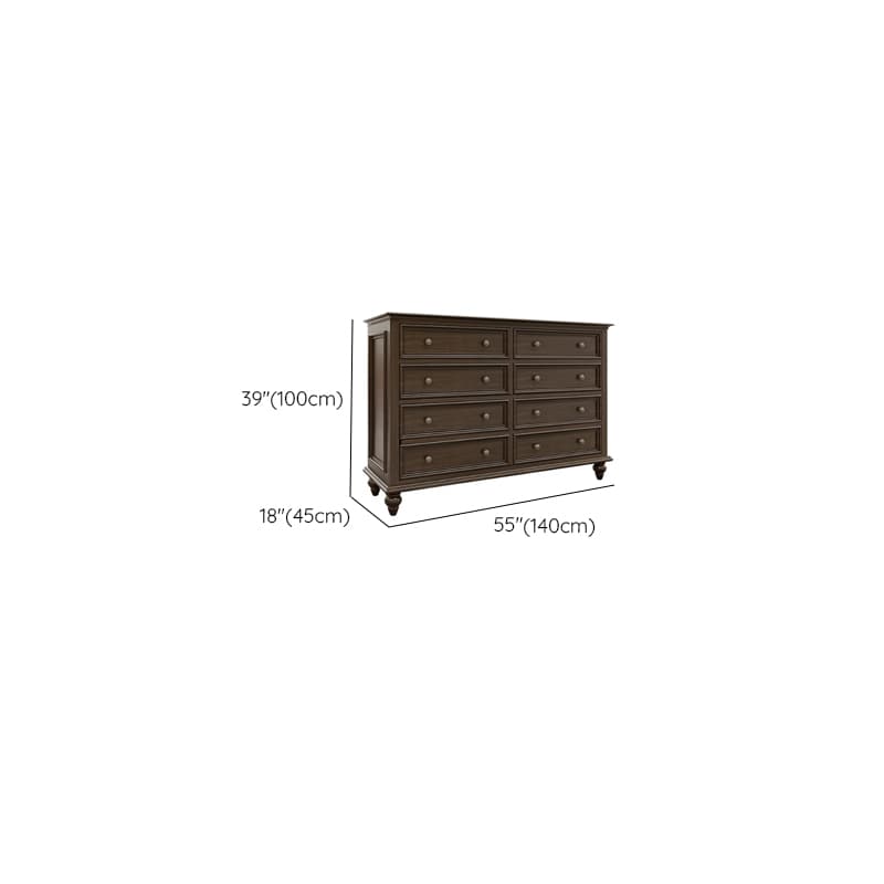 Classic Cocoa Lumber Horizontal/Vertical Console Dresser/Lingerie Chest/Bachelor Chest with 9 Drawers/7 Drawers/6 Drawers - image 8