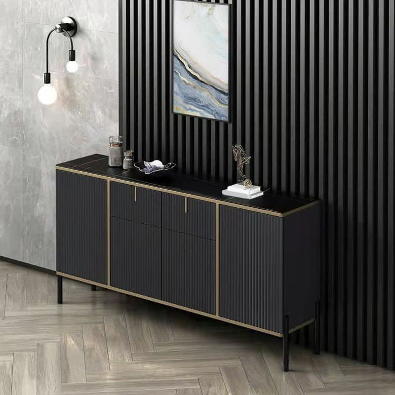 Free Standing Stone Wet-resistant Utility Storage Cabinet with 12 Interior Shelves & 3 Cabinets Living Room - image 10