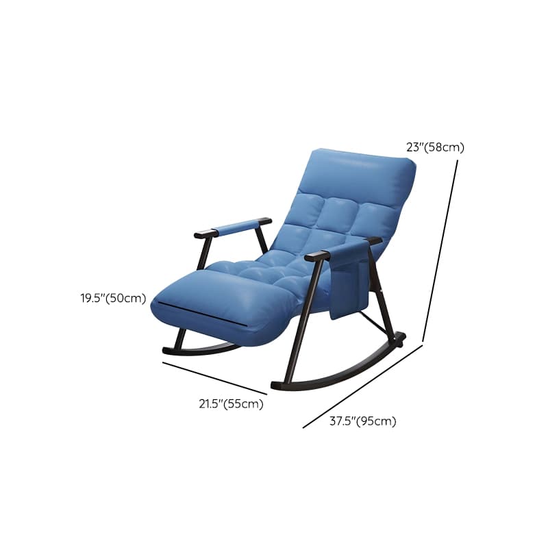 Modern Indoor Rocking Chair Upholstered, Tufted and Custom Fit with slipcover, Metal Legs - image 16