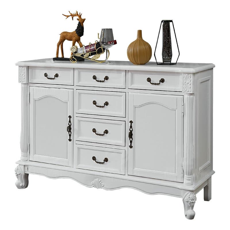 Traditional Wooden Sideboard with Storage Cabinets and Drawers - image 8