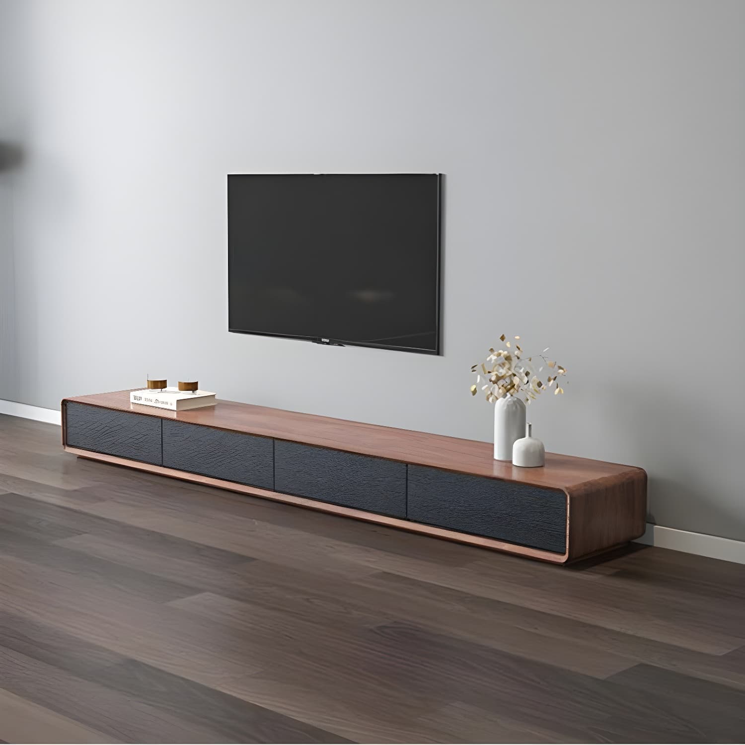 Contemporary 15.75-inch D TV Console Wooden TV Stand for TVs with Drawers - image 14