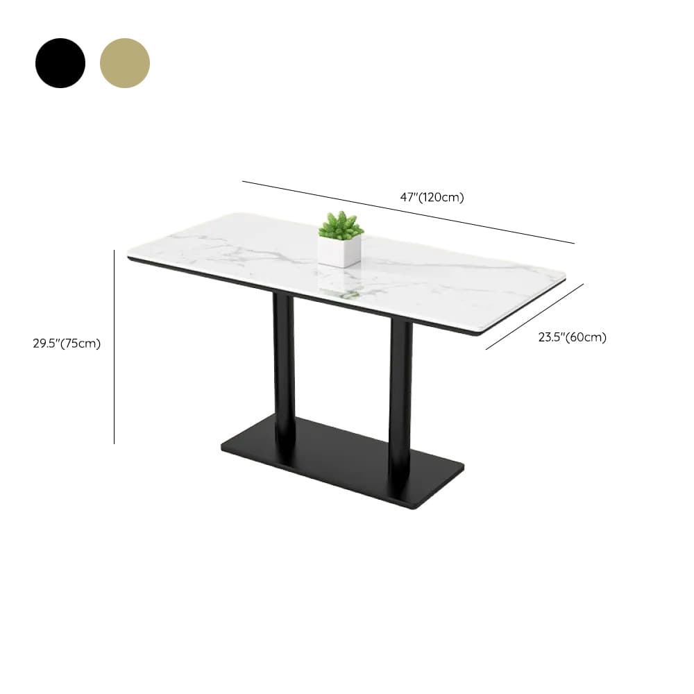 Minimalist/Luxurious Dining Table with Slate Stone Top, Fixed Table, Seats 4/2 - image 17