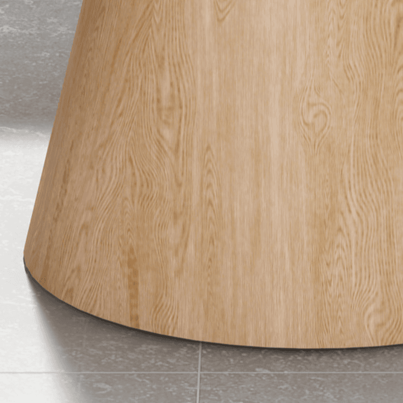 Organic Modern Style Circular Sintered Stone/Manufactured Wood Single Side Table with Plinth for Indoor Use - image 8