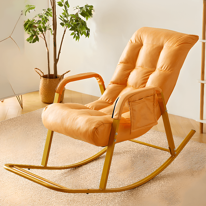 Lavish Alloy Rocking Armchair with Upholstered Rear - image 8