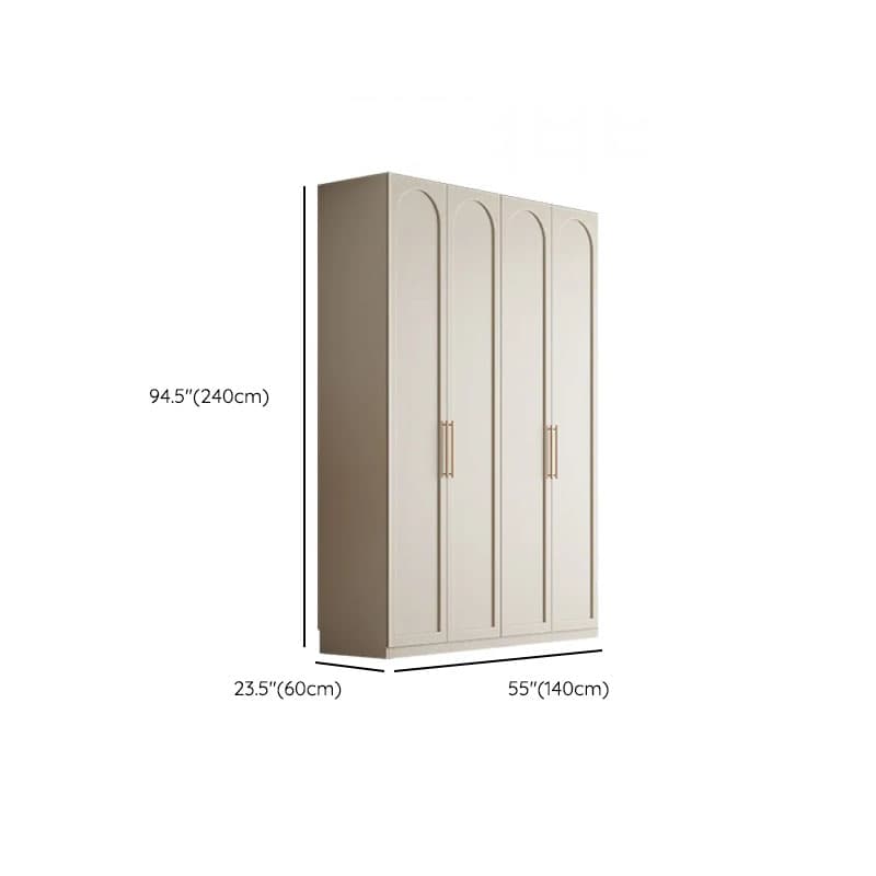 White Casual Manufactured Wood Independent Armoire Cabinet with Compartments, Soft Close Door, and Interior Shelves - image 12