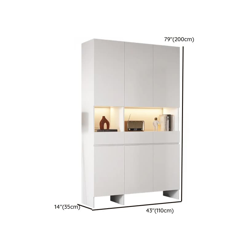 Trendy Rectangle Accent Cabinet with Hutch, Changeable Shelf, Groove Handles, Multi-Color Top, and Soft Close Drawer - image 24